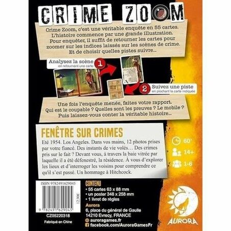 Gioco da Tavolo Asmodee Crime Zoom Fenêtre sur Crimes (FR)