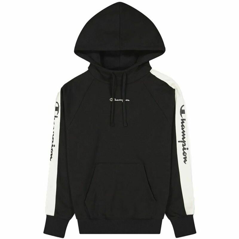 Felpa con Cappuccio Donna Champion Bianco Nero Felpa con Cappuccio Donna Champion Bianco Nero