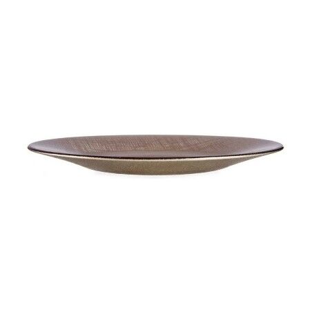 Piatto da pranzo Vivalto 3239121P-5 Dorato Vetro 21 x 2 x 21 cm