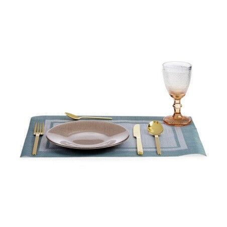 Piatto da pranzo Vivalto 3239121P-5 Dorato Vetro 21 x 2 x 21 cm