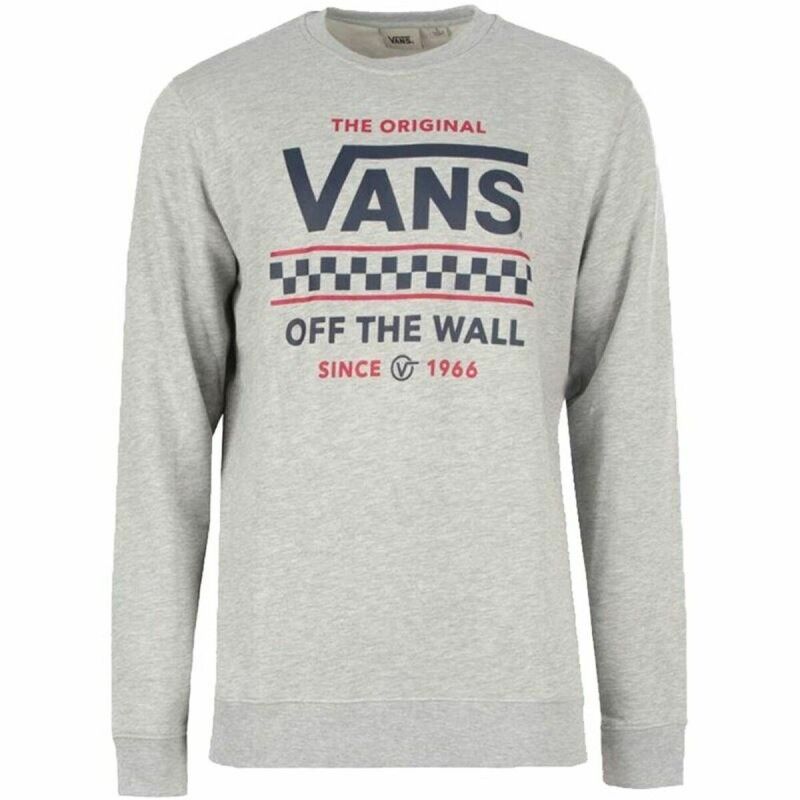 Felpa senza Cappuccio Uomo Vans Stackton Crew Grigio Felpa senza Cappuccio Uomo Vans Stackton Crew Grigio