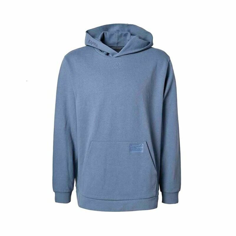 Felpa con Cappuccio Unisex Kappa Azzurro Felpa con Cappuccio Unisex Kappa Azzurro