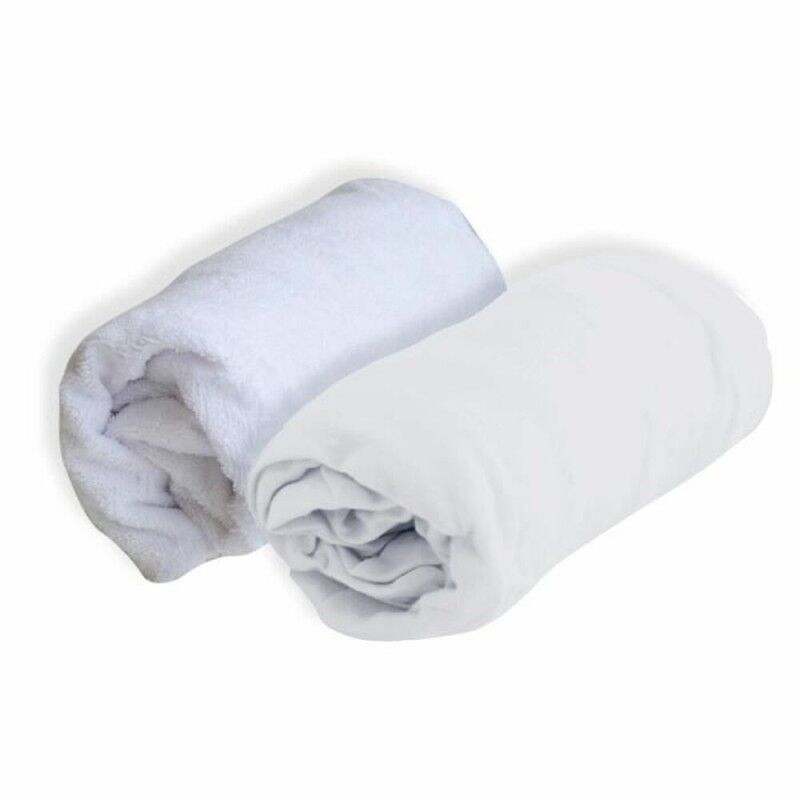 Lenzuolo con angoli aderenti Domiva Bianco 70 x 140 cm Lenzuolo con angoli aderenti Domiva Bianco 70 x 140 cm
