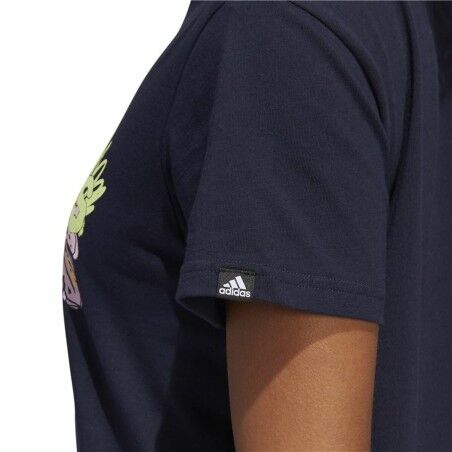 Maglia a Maniche Corte Donna Adidas Farm Print Graphic Blu scuro