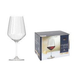 Set di calici da vino Inde Carre optics ø 9,8 x 22,2 cm 650 ml 6 Pezzi