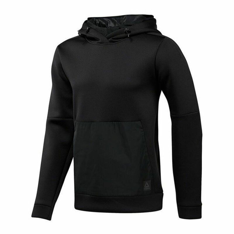 Felpa con Cappuccio Uomo Reebok Supply Tech Nero Felpa con Cappuccio Uomo Reebok Supply Tech Nero