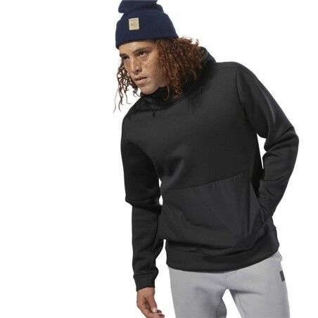 Felpa con Cappuccio Uomo Reebok Supply Tech Nero
