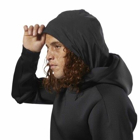 Felpa con Cappuccio Uomo Reebok Supply Tech Nero