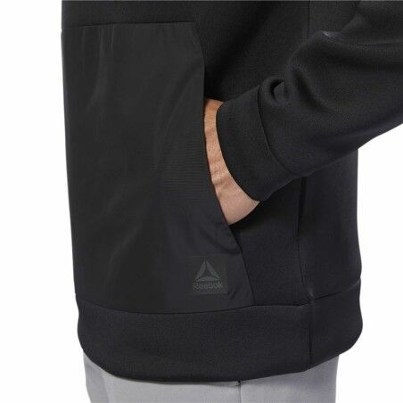 Felpa con Cappuccio Uomo Reebok Supply Tech Nero