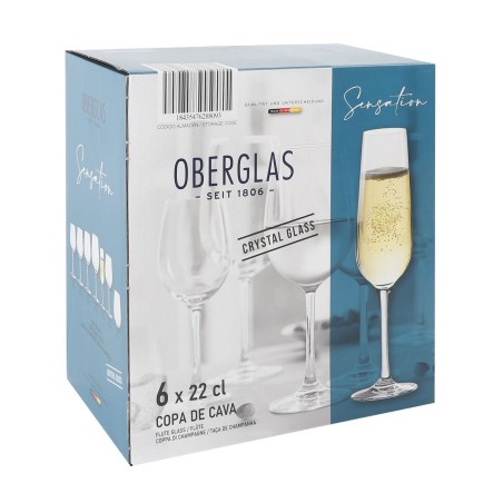 Calice da champagne Inde Sensation Ø 5 cm 220 ml 6 Pezzi