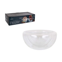 Set di Ciotole Inde Santa Clara Vetro Borosilicato 2 Pezzi