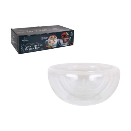 Set di Ciotole Inde Santa Clara Vetro Borosilicato 2 Pezzi