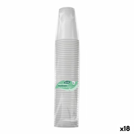 Set di Bicchieri Inde Bianco 300 ml 50 Pezzi (18 Unità)