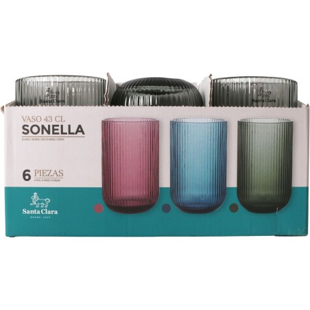 Bicchiere di acqua Santa Clara Sonella Verde 430 ml (36 Unità)