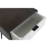 Comodino DKD Home Decor 45 x 38 x 50 cm Nero Metallo Bianco Legno di mango Wengue