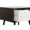 Comodino DKD Home Decor 45 x 38 x 50 cm Nero Metallo Bianco Legno di mango Wengue