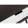 Comodino DKD Home Decor 45 x 38 x 50 cm Nero Metallo Bianco Legno di mango Wengue