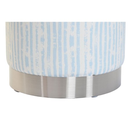 Poggiapiedi DKD Home Decor Azzurro Bianco Metallo Righe Mediterraneo 34 x 34 x 40 cm