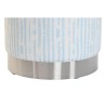 Poggiapiedi DKD Home Decor Azzurro Bianco Metallo Righe Mediterraneo 34 x 34 x 40 cm