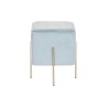 Poggiapiedi DKD Home Decor Dorato Metallo Blu cielo (34 x 34 x 40 cm)
