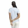 Maglia a Maniche Corte Donna Adidas 3 stripes Azzurro Chiaro