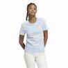 Maglia a Maniche Corte Donna Adidas 3 stripes Azzurro Chiaro
