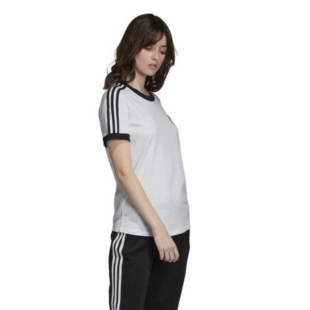 Maglia a Maniche Corte Donna Adidas 3 stripes Bianco
