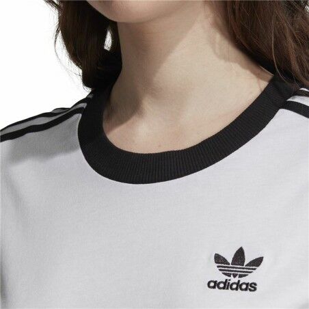 Maglia a Maniche Corte Donna Adidas 3 stripes Bianco