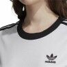Maglia a Maniche Corte Donna Adidas 3 stripes Bianco