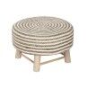 Poggiapiedi Home ESPRIT Juta Legno di eucalipto 50 x 50 x 30 cm