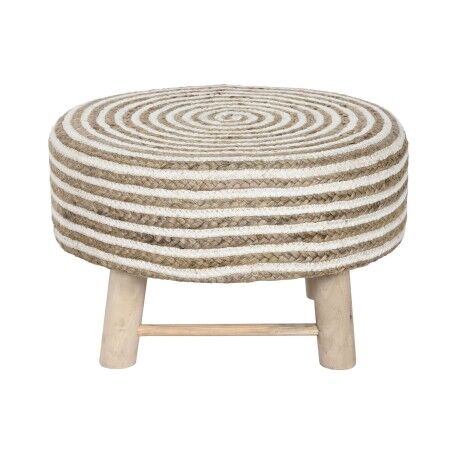 Poggiapiedi Home ESPRIT Juta Legno di eucalipto 50 x 50 x 30 cm