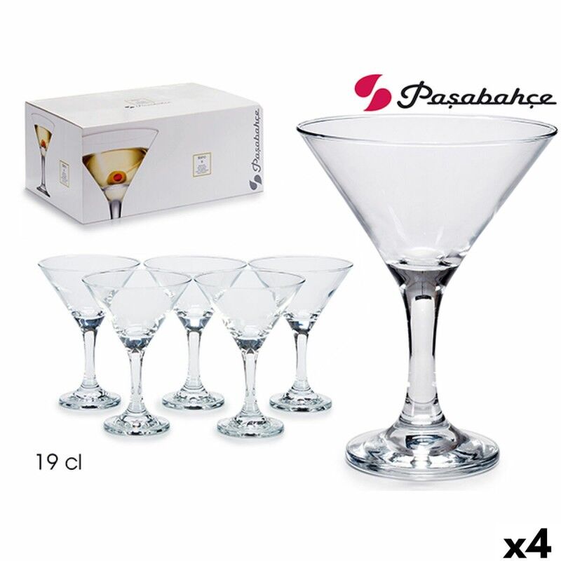 Bicchiere da cocktail Pasabahce 1002401-44410 Trasparente Vetro 190 ml 33 x 15 x 22 cm 10,7 x 13,5 cm 6 Pezzi