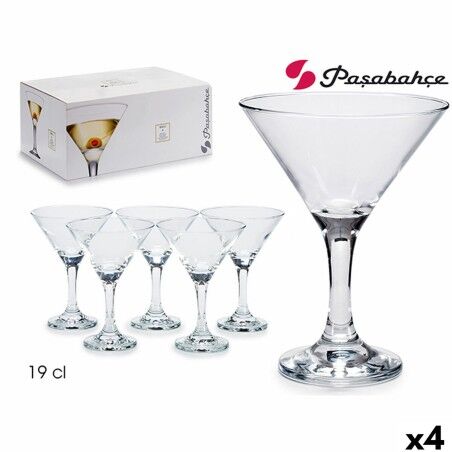 Bicchiere da cocktail Pasabahce 1002401-44410 Trasparente Vetro 190 ml 33 x 15 x 22 cm 10,7 x 13,5 cm 6 Pezzi