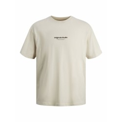 Maglia a Maniche Corte Uomo Jack & Jones JORVESTERBRO TEE SS 12240121 Beige