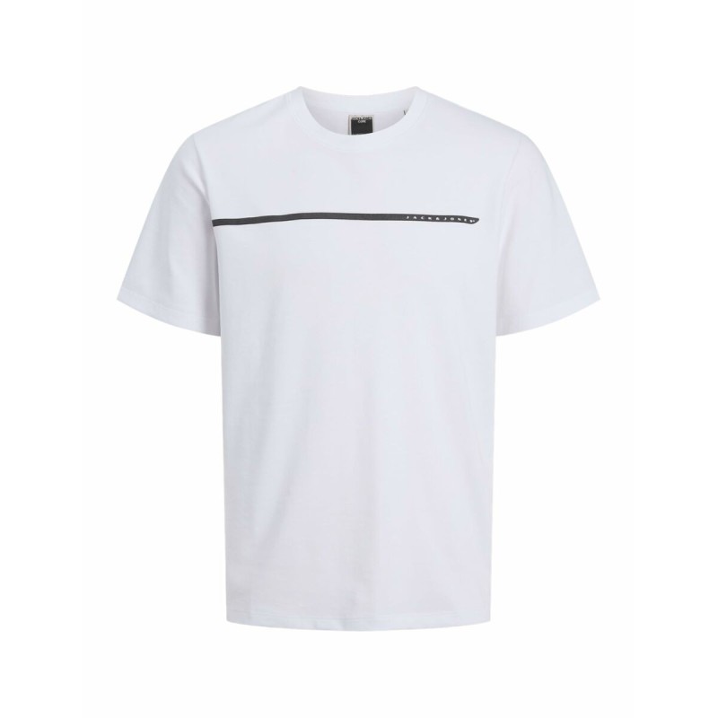 Maglia a Maniche Corte Uomo Jack & Jones JCOFUSION FULL BRANDING 12273120 Bianco