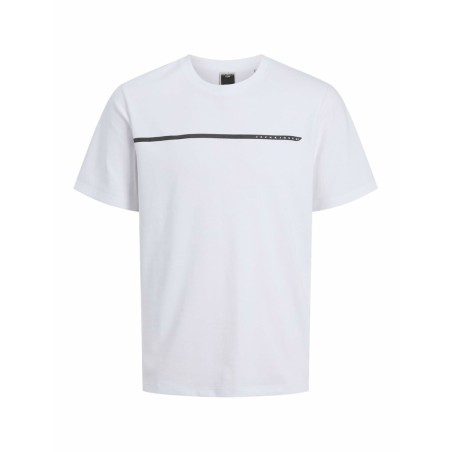 Maglia a Maniche Corte Uomo Jack & Jones JCOFUSION FULL BRANDING 12273120 Bianco