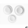 Set di Stoviglie Vivalto F-LP100-80-85 Bianco Vetro opalino (2 Unità)
