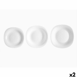 Set di Stoviglie Vivalto F-LFP95-85-90 Bianco Vetro opalino (2 Unità)