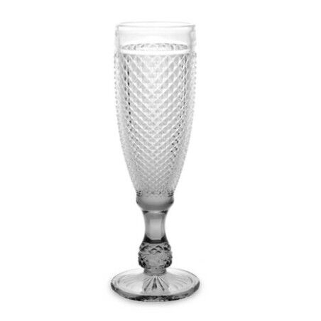 Calice da champagne Vivalto PR-00719B/BHA6 SMOKE Trasparente Antracite Vetro 185 ml Diamante (6 Unità)