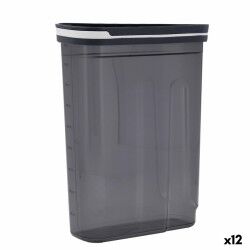 Contenitore per Conservare gli Alimenti Quid City Grigio 2,7 L Con coperchio Dispenser (12 Unità)