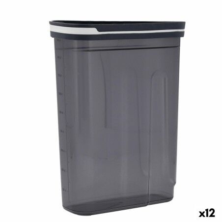 Contenitore per Conservare gli Alimenti Quid City Grigio 2,7 L Con coperchio Dispenser (12 Unità)