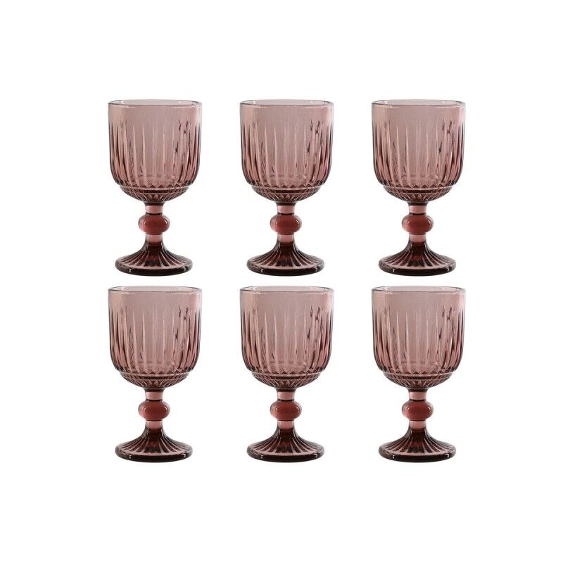 Set di Bicchieri Home ESPRIT Rosa Cristallo 8 x 8 x 14,5 cm (6 Unità) Set di Bicchieri Home ESPRIT Rosa Cristallo 8 x 8 x 14,5 cm (6 Unità)