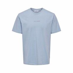 Maglia a Maniche Corte Uomo Only & Sons Onslevi Life Reg Text Eventide Indaco