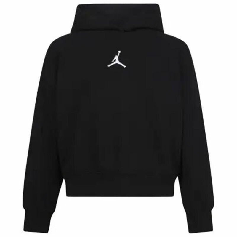 Felpa con Cappuccio da Bambina Jordan Icon Play Bianco Nero Felpa con Cappuccio da Bambina Jordan Icon Play Bianco Nero