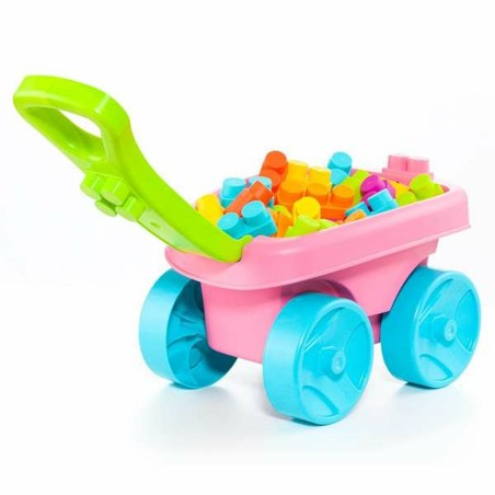 Blocchi di Costruzioni Moltó    20 Pezzi Carrello Rosa