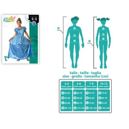 Costume per Bambini Azzurro Principessa