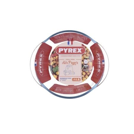 Teglia da Cucina Pyrex Airfryer Trasparente Vetro Ø 20 cm 1,1 L (8 Unità)