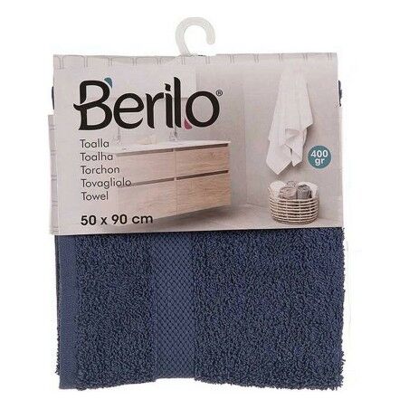 Telo da bagno Berilo 5312 Azzurro 80 % cotone 20 % Poliestere 50 x 90 cm 50 x 0,5 x 90 cm (6 Unità)