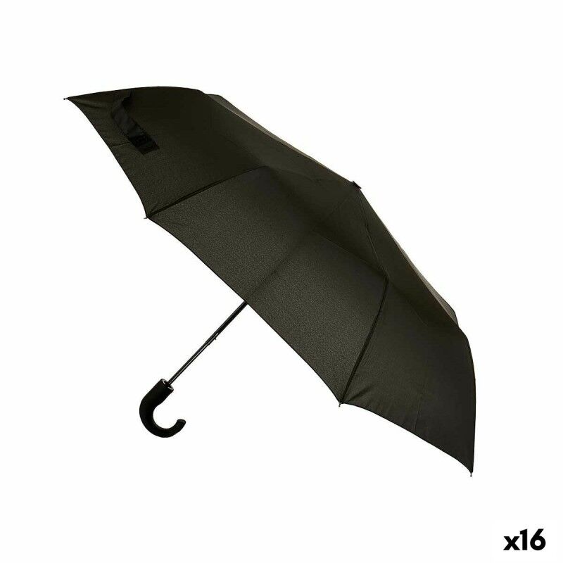 Ombrelli Nero Metallo Stoffa 100 x 100 x 62 cm (16 Unità) Ombrelli Nero Metallo Stoffa 100 x 100 x 62 cm (16 Unità)