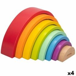 Puzzle di Legno per Bambini Woomax Arcobaleno 8 Pezzi 4 Unità